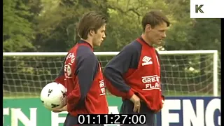 1997 England Football Free Kick Practice, Beckham, Shearer, Rushes