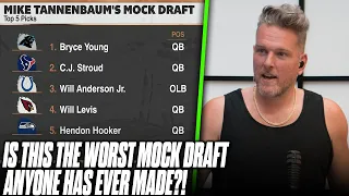 Is This The Worst Mock Draft Ever For The Top 5 Picks? | Pat McAfee Reacts