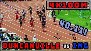 IMG v DUNCANVILLE | Florida v Texas | Fastest 4x100M in the Nation | Texas Relays Record