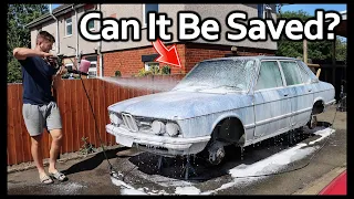 RARE BMW FIRST WASH AFTER 30 YEARS OF SITTING IN A BARN!