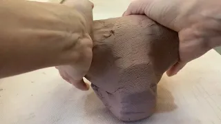 Wedging Clay: Ram's Head method