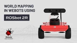 ROSbot 2R simulation in Webots running SLAM Toolbox