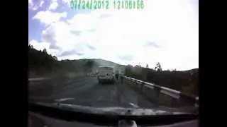 отказали тормоза у грузовика  трасса М5 Юрюзань.wmv