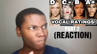 FEMALE SINGERS - "Vocal Ratings" (REACTION)