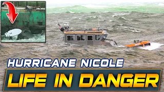 HURRICANE Nicole | Man Caught in HORRIBLE WAVES at HAULOVER INLET | BOAT ZONE