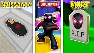 NAISSANCE A LA MORT de SPIDER MAN MILES MORALES SUR BROOKHAVEN, ROBLOX