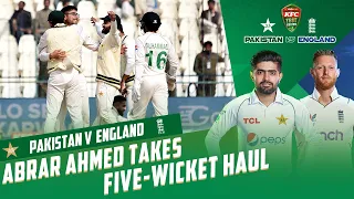 Abrar Ahmed Takes Five-Wicket Haul on Test Debut | Pakistan vs England | 2nd Test Day 1 | PCB | MY2T