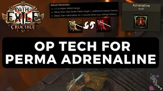 [PoE 3.21] Most Overpowered Tech in Crucible - Permanent Adrenaline and Onslaught???