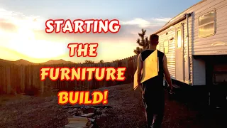 Building The Furniture| 5th Wheel Travel Trailer Renovation |Day 15