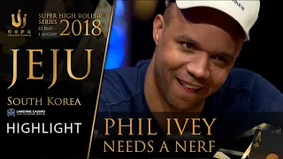 Phil Ivey Needs a Nerf! - Double Bad Beat Win for the Poker Legend - Triton Jeju 2018 Highlight