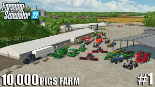 Welcome to MY NEW 10,000 PIGS FARM! | Tending to 10,000 PIGS Ep.1 | Farming Simulator 22