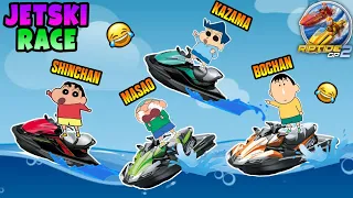 Shinchan vs kazama vs masao vs bochan in jetski race 😱🔥 | shinchan playing riptide gp2 😂 | funny