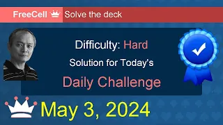 Microsoft Solitaire Collection: FreeCell - Hard - May 3, 2024