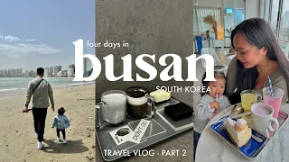 4 DAYS IN BUSAN 🇰🇷 PART 2 | rainy day, cafe hopping, kalguksu & woo samgyup, gwangalli