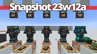 Snapshot 23w12a – Carteles editables, planta y estructura nuevas, cambios a sculk sensors, etc