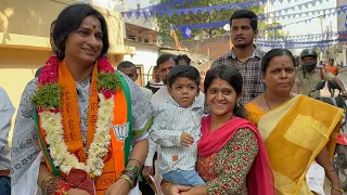 Hyderabad BJP Madhavi Latha Door to Door Campaign at Jiyaguda | Kompella Madhavi Latha Padayatra