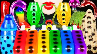 ASMR RAINBOW DRINKS *VAMPIRE FROG EGGS BOBA TEA JELLY, CANDY, HONEY JELLY, 신기한 물 먹방 DRINKING SOUNDS