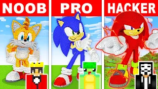 NOOB vs PRO: SONIC THE HEDGEHOG FAMILY HOUSE Build Challenge in Minecraft!