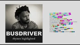 Busdriver - Casting Agents And Cowgirls - Verse 1 - Lyrics, Rhymes Highlighted (085)