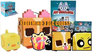 Redeeming 3 DLC Merch Codes in Pet Simulator 99! (HUGE GHOST?)