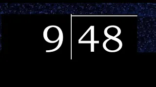 Dividir 48 entre 9 division inexacta con resultado decimal de 2 numeros con procedimiento