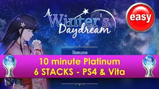 10 minute platinum | A Winter's Daydream 100% Walkthrough | 6 STACKS - PS4 & Vita