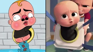 The boss baby drawing meme | Tim vs baby Gang 😆