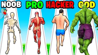 NOOB vs PRO vs HACKER In Human Run | With Oggy And Jack | Rock Indian Gamer |