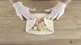 Le pliage du wrap - Tuto pour les boulangers