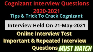 Cognizant Interview Questions with Answer|interview experience & tips|How to crack cts interview