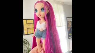 Tik Tok Rainbow High doll custom hair dye