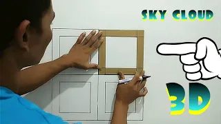 3D WALL PAINTING CLOUD | CLOUDY DECORATION | SENI LUKISAN EFFECT AWAN 3D