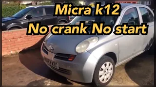 Nissan Micra K12 Starting Problem Solved - No Crank No Start - Starter motor