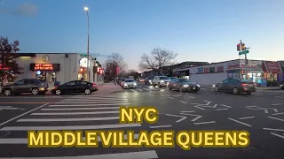 Lifein Middle Village Queens. New York City Walking Tour 4k