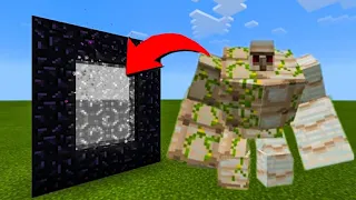 How to Make a PORTAL to GAINT IRON GOLEM in Minecraft