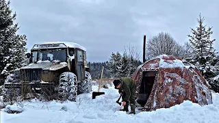 ОДИН В ЛЕСУ! ВЕЗДЕХОД ПРОВАЛИЛСЯ ПОД ЛЁД! ПАЛАТКИ РВЁТ ОТ СНЕГА!