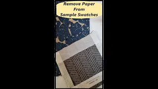 How to remove backing paper from sample swatch fabric cards