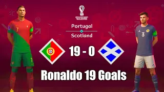 FIFA 23 - PORTUGAL 19 - 0 SCOTLAND - Ronaldo 19 Goals - FIFA World Cup Final - Gameplay [4K]