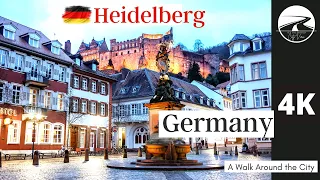 🇩🇪 Marktplatz - Heidelberg, GERMANY Walking Tour - 4K UHD 2022 🇩🇪