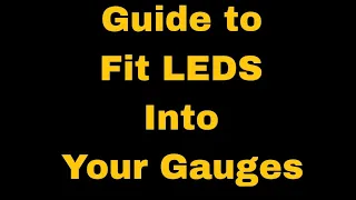 How to guide Fit LEDS into your gauges on Keeway superlight