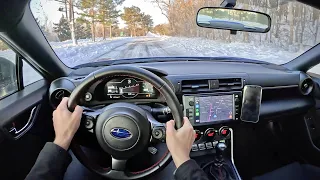 2022 Subaru BRZ in the Snow - POV Winter Driving Impressions (Falken Winterpeak F-Ice 1 Tires)