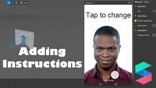 Spark AR ADD INSTRUCTIONS / TAP TO CHANGE OPEN YOUR MOUTH tutorial