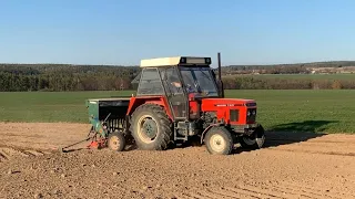 Setí hrachu | březen 2019 | Zetor 7011 | ROSS Privat drill 300| orignal sound