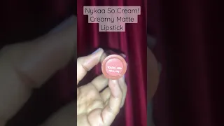 Nykaa So Cream ! Creamy Matte Lipstick Shade: You’re Latte  #lipstick #nykaa #swatches #shorts #reel