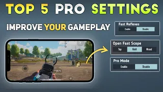 BGMI TOP 5 PRO SETTINGS TO IMPROVE YOUR GAMEPLAY || TIPS & TRICKS TO BECOME PRO PLAYER IN BGMI/PUBG