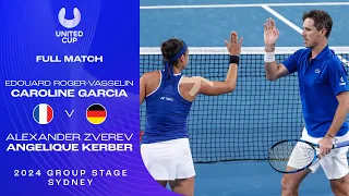 Roger-Vasselin/Garcia v Zverev/Kerber Full Match | United Cup 2024 Group D