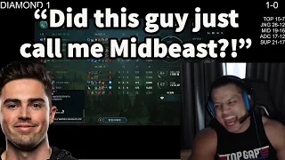 Tyler1 Reacts To Korean SoloQ Player Calling Him Midbeast!!