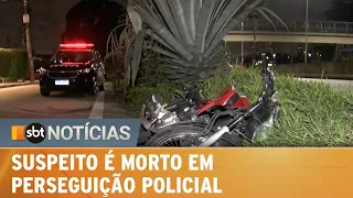 Perseguição policial em São Paulo termina com suspeito morto | SBT Notícias (07/02/22)