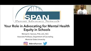 Michael Hannon Keynote: Your Role in Advocating for MentalHealth Equity in Your School