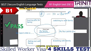 Trinity College London - ISE-1 (B1) Integrated Speaking and Listening|| Full Mock Test || UKVI 2024